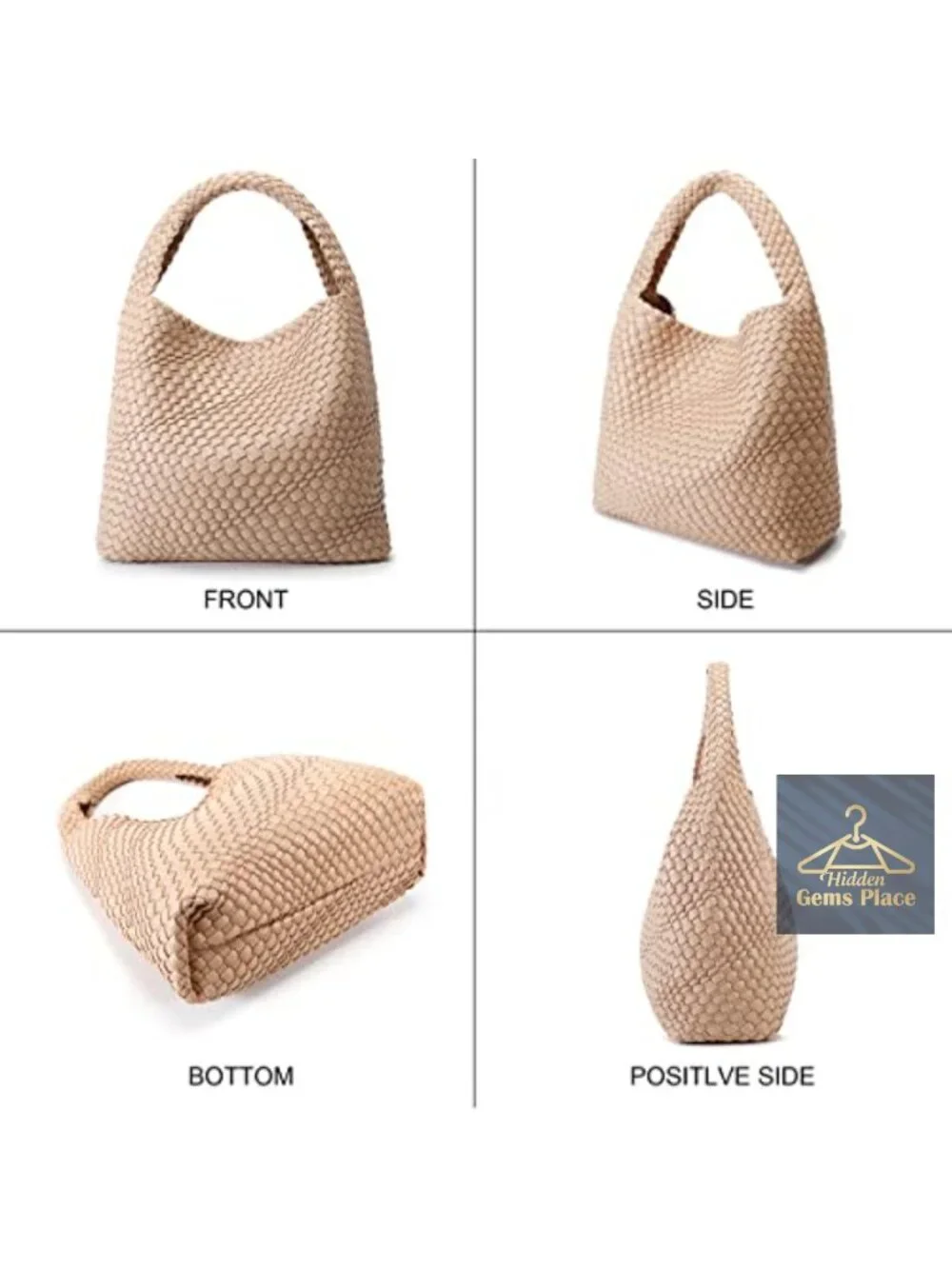 Vegan Leather Hobo Bag Top Handle Shoulder Tote Purse